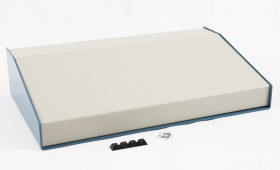 Obudowa aluminiowa Aluminium szerokość zew. 356 mm długość zew. 211 mm wys. zew. 76 mm Hammond Niebieski