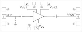 Medium Power Amplifier Chip, 71 - 86 GHz