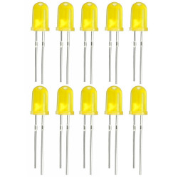 Dioda LED 5mm Żółta 10 Sztuk Zestaw
