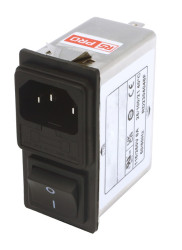 Gniazdo zasilające IEC z filtrem przeciwzakłóceniowym1 6A RS PRO Zatrzask 6.3 x 0.8mm