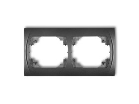 LOGO Ramka pozioma 2 podwójna grafitowy 11LRH-2 KARLIK