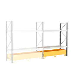 System półek, kolor RAL 7024, materiał: Blacha stalowa galwanizowana, 2000mm, Manorga