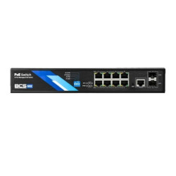 Switch PoE 8-portowy 1Gbps + 2xSFP BCS-B-SP08G-2SFP-M