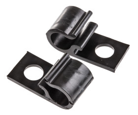 Spinka do kabli 10mm 17 x 15 x 10mm materiał: Poliacetal Czarny Zacisk w kształcie D +90°C