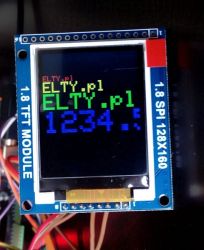 Wyświetlacz 1.8" z kontrolerem ST7735 gniazdo kart SD