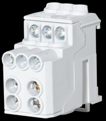 7110206 Sub-distribution block, grey, 2x25 mm² + 6x10 mm²