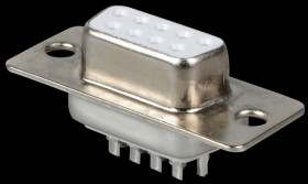 D-SUB socket, 9-pin, solder bucket