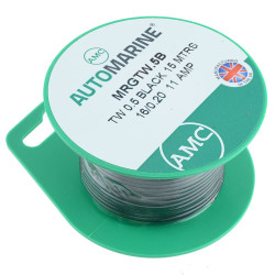 Black 0.5mm Thin Wall 11A Cable Mini Reel 15m