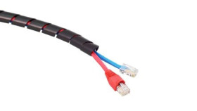 Opaska spiralna, materiał: Polietylen, kolor: Czarny, RS PRO