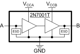 1-bit dual-supply buffered voltage signal converter