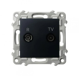 SZAFIR Gniazdo RTV zakończeniowe 10-dB czarny metalik GPA-10ZPZ/m/33