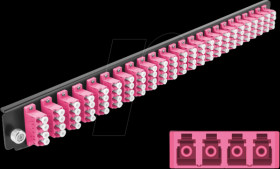 43373 19" Splice Box Front Panel, 24 port, LC Quad, violet