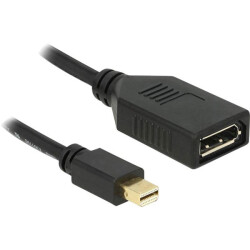 Delock 65554 Adapter Mini DisplayPort to DisplayPort 4K 60Hz 21 cm Black
