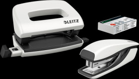 55612001 NeXXt WOW Mini Stapler and Hole Punch Set, weiß