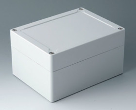 ABS enclosure, (L x W x H) 162 x 122 x 90 mm, light gray (RAL 7035), IK07, C7016061