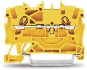 2-wire feed-through terminal, spring-clamp connection, 0.25-2.5 mm², 1 pole, 18 A, 8 kV, yellow, 2001-1206