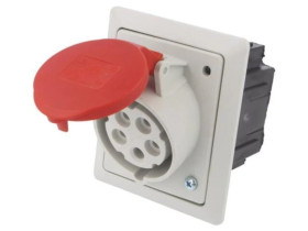 415-6PKG Złącze zasilające 3-fazowe AC, gniazdo żeńskie, 16A/400VAC