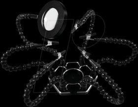 1533792 PCB holder with five clamps, magnifying glass and very flexible