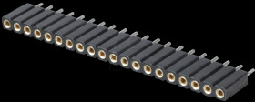 115-1-020-0-MTF-XS0 Precision sockets 2.54 mm, 1X20, straight