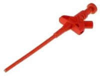 UM127.03R Chwytak plastikowy, cęgowy, czerwony, długość 160mm, 5A, 50V