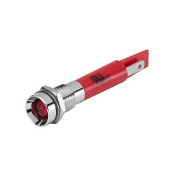 Lampka kontrolna do montażu panelowego 24, czerwona 8 LED Wtyczka EAO