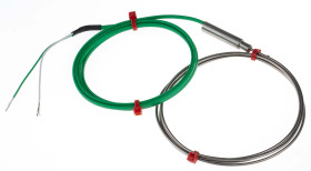 Termopara z izolacją mineralną K średnica 1.5mm długość 1m -100 → +1100°C Końcówka z gołym kablem RS PRO