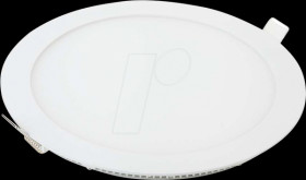 214860 LED recessed light fixture, 18 W, 1400 lm, 3000 K, white, round