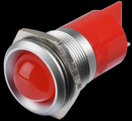Q22P1GXXR220E Indicator LED, 220 V AC, 22 mm, FASTON, red/SG