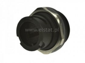 Gniazdo USB A; USB 2.0; czarny; na panel