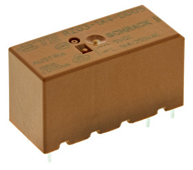 Przekaźnik mocy 5V dc SPST TE Connectivity 420mW, montaż PCB 60Ω Styk płytki drukowanej