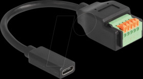 66067 USB 2.0 cable, C female to terminal block with push button, 15 c