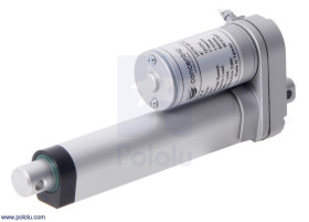 Pololu Glideforce LACT4-12V-05 Light-Duty Linear Actuator: 15kgf, 4" Stroke, 1.7"/s, 12V