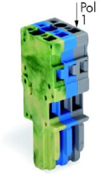 Gniazdo X-COM 1-przewodowe 3-biegunowe szare 769-103/000-039 /50szt./