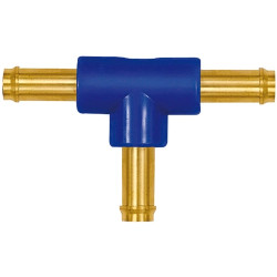 T hose connection nozzle, 10 bar, brass/POM, for hose, 133411