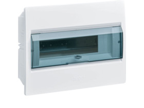 Rozdzielnica natynkowa 12 modułowa 1x12M drzwi transparentne IP40 COSMOS VR112TP HAGER