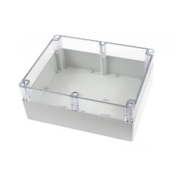 Hammond 1554YA2GYCL Watertight PC Enclosure, Clear Lid 300 x 240 x 120, Grey
