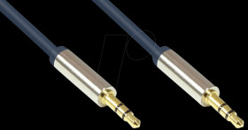GC-M0043 3.5-mm jack, plug to plug, blue, 5.0 m