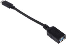 Przejściówka USB, dł. 150mm, kolor: Czarny