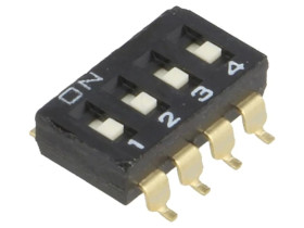 Przełącznik DIP-Switch 4 sekcje ON-OFF A6S-4101-H