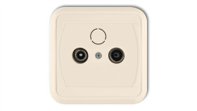 Liza Gniazdo Antenowe Rtv Przelotowe 15Db Beżowy 1Gap-1L15