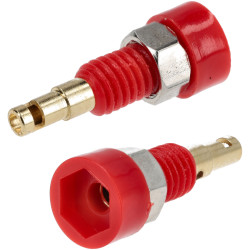 TruConnect 170587 2mm Insulated Test Socket Gold Plated Red