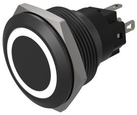 Nasadka przełącznika Chwilowy 1-stykowe, 1-stykowe średnica wycięcia 22mm Montaż wpuszczany EAO