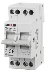 Przełącznik zasilania sieć-agregat 2P 16A 1-0-2 PSA-16A-2P