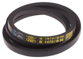 Pas napędowy, profil B, materiał: PET, guma, 17mm x 11mm x 1.42m, RS PRO