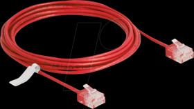 80819 RJ45 Network Cable Cat.6 UTP Ultra Slim 3 m red with short plugs