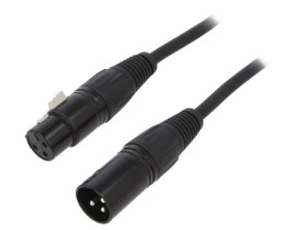 Kabel XLR męski - XLR żeński 3-PIN 1m FC619101