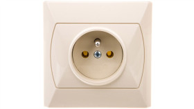 Akcent Gniazdo Pojedyncze Z/U Beżowe Gp-1Az/01