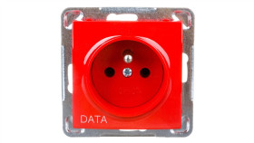Impresja Gniazdo Pojedyncze Z/U Data Czerwone Gp-1Yzd/M/00