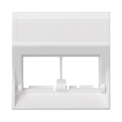 Simon Connect Płytka S500 2x RJ bez osłon skośna do adapterów MD czysta biel 50000186-030