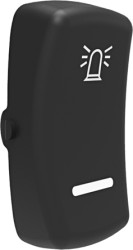 Klosz do przycisku, do użytku z: Przełączniki kołyskowe uszczelniane serii L, kolor: Biały, symbol: Sygnalizator